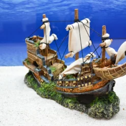 Amtra Schiffswrack Auf Dem Felsen Aquarium Deko -Haus Dekoration Verkaufsgeschäft Amtra Freiheitsstatue Aquarium Deko DSC 0165 16820