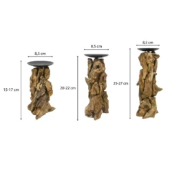 AquaOne Kerzenständer 3er Set Größe M-XL -Haus Dekoration Verkaufsgeschäft AquaOne Kerzenstaender 3er Set Groesse M XL 4 28319