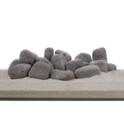 Aquarium Natursteine Schwarzer Findling Kiste 25 Kg Gr.L 10-15 Cm Nr.51