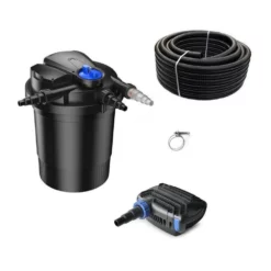 Druckteichfilter Set CPA 10000 Mit 20W Eco Pumpe 10m Schlauch Nr.25