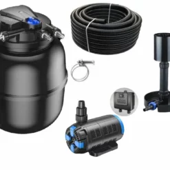 Druckteichfilter Set CPA 75000 Regelbare Eco Pumpe 10m Schlauch Standskimmer Nr.68