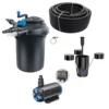 Druckteichfilter Set CPF 10000 Regelbare Eco Pumpe 10m Schlauch Externer Skimmer Nr.24