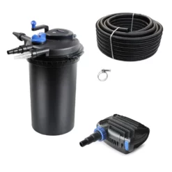 Druckteichfilter Set CPF 15000 Mit 30W Eco Pumpe 10m Schlauch Nr.29