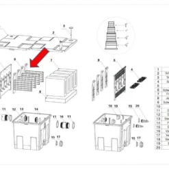 Ersatzteil "Filterschwamm Halter" PART 6 - Kammerfilter CBF-350