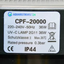 Ersatzteil UVC Klärer CPF 20000 Druckteichfilter -Haus Dekoration Verkaufsgeschäft Ersatzteil UVC Klaerer CPF 30000 50000 Kopf DSC 000