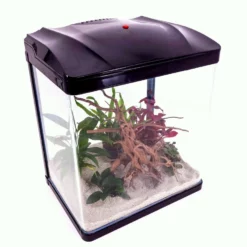 HR-300 Schwarz Nano Aquarium Komplettaquarium Filteranlage Neues Modell LED Lampe -Haus Dekoration Verkaufsgeschäft HR 300 schwarz 300 22837