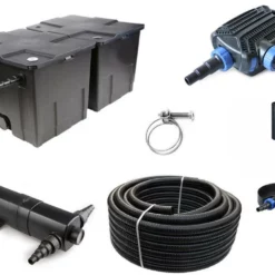 Kammerfilter Set CBF 350 B Mit 40W Eco Pumpe 10m Schlauch Bis 60.000l Nr.73