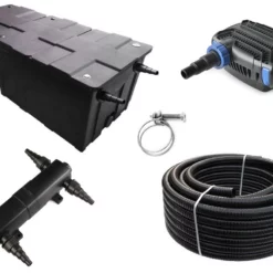 Kammerfilter Set CBF 550 B Mit 30W Eco Pumpe 10m Schlauch Bis 90.000l Nr.78