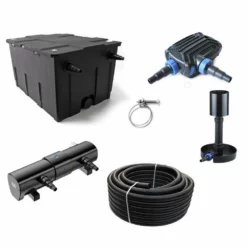 Kammerfilter Set CBF-550 70W Eco Pumpe Schlauch 72 Watt-UV-Klärer! Bis 60.000l Nr.77