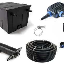 Kammerfilter Set CBF 550 Mit 40W Eco Pumpe 10m Schlauch Bis 60.000l Nr.75