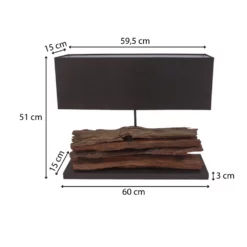 AquaOne Lampe Mit Lampenschirm Helsinki 50 Cm -Haus Dekoration Verkaufsgeschäft M5 natural Paris 4 27494