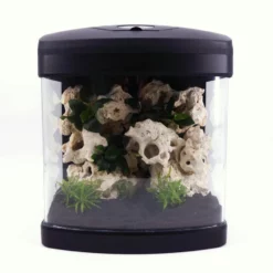 Nano Aquarium XCUBE Schwarz Komplettaquarium +LED Beleuchtung +Mondlicht +Filter