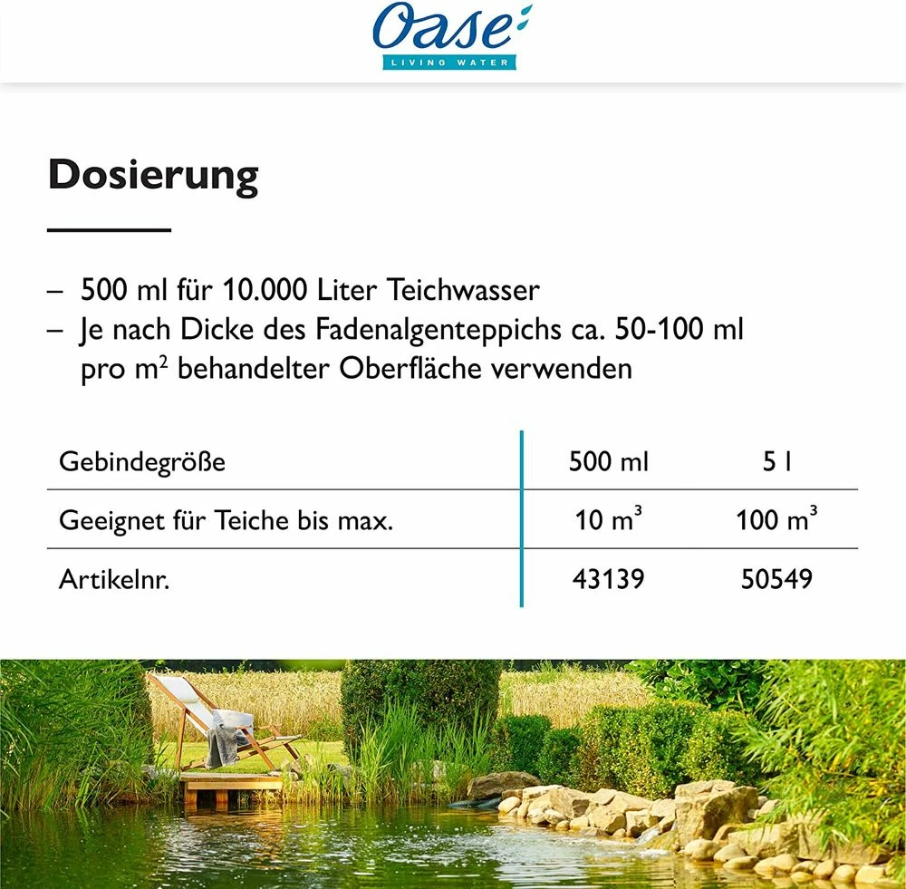 Oase AquaActiv AlGo Direct 500 Ml Algenvernichter 4 Oase AquaActiv AlGo Direct 500 Ml Algenvernichter – Bild 4