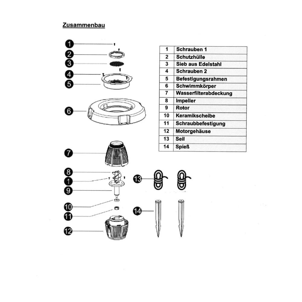 Schwimmende Teich Fontäne COP-10000 90W 20000 L/h Springbrunnen 6 Schwimmende Teich Fontäne COP-10000 90W 20000 L/h Springbrunnen – Bild 6