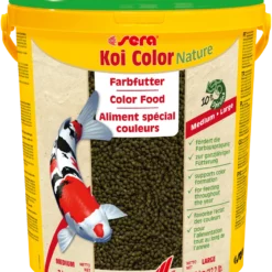 Sera Koi Color Medium 21 Liter Eimer Teichfutter Fischfutter Sticks Goldfische