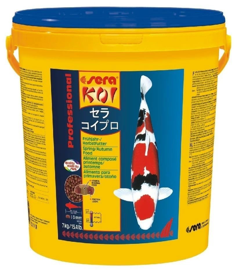 Sera Prof. Koi Frühjahr/Herbst 21 Liter Eimer Spezialfutter Teichfutter Fische 1 Sera Prof. Koi Frühjahr/Herbst 21 Liter Eimer Spezialfutter Teichfutter Fische